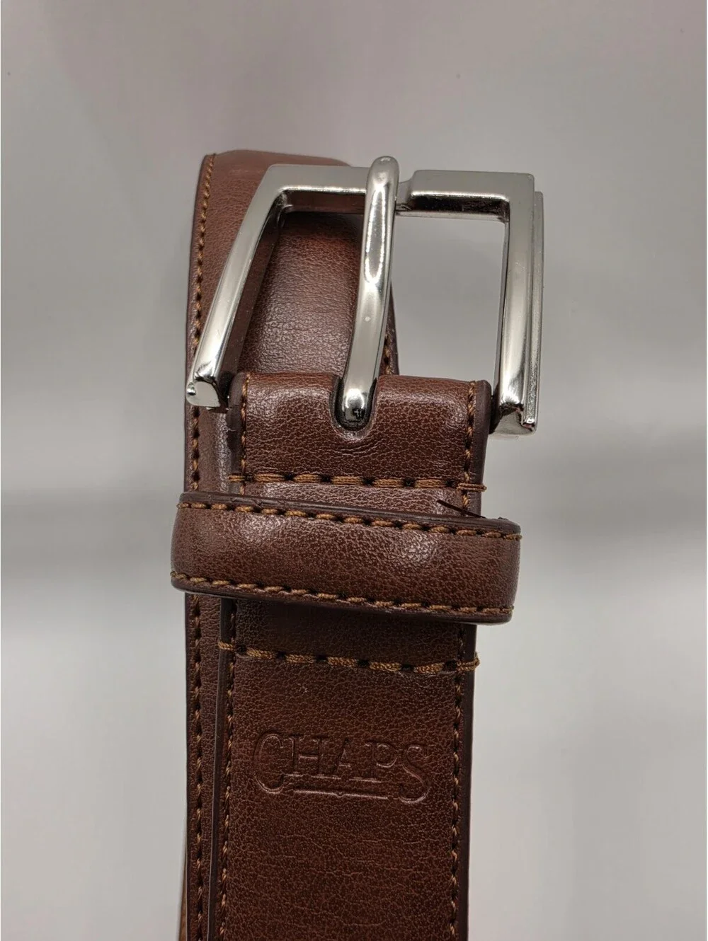 Chaps Ralph Lauren Men's Brown Leather Dress Belt Size 42 / 105 Style 4700169836